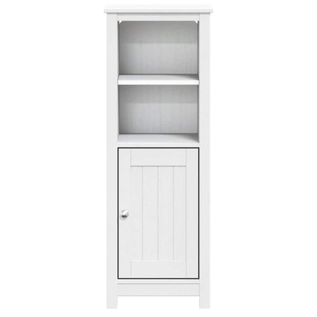 Vidaxl badkamerkast berg 40x34x110 cm massief grenenhout wit