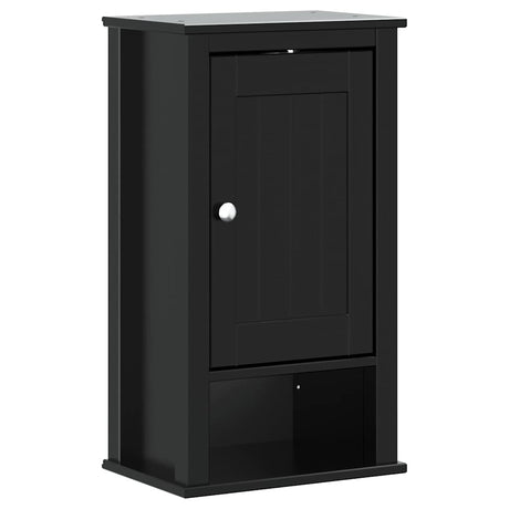 Vidaxl badkamerkast berg 40x27x71,5 cm massief grenenhout zwart