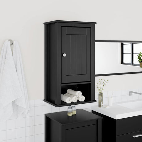 Vidaxl badkamerkast berg 40x27x71,5 cm massief grenenhout zwart