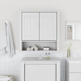 Vidaxl badkamerkast berg 69,5x27x71,5 cm massief grenenhout wit