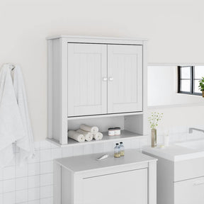 Vidaxl badkamerkast berg 69,5x27x71,5 cm massief grenenhout wit
