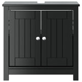 Vidaxl wastafelkast berg 60x34x59 cm massief grenenhout zwart