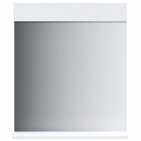 Vidaxl badkamerspiegel met schap berg 60x12x70 cm massief hout wit