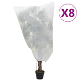 VidaXL Pflanzenabdeckungen mit Kordelzug 8 Stück 70 g m² 0,8x1,2 m