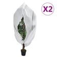Vidaxxl Pflanzenabdeckungen mit Reißverschluss 2 Stk. 70 g m² 2,36 x 2 m