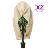 Vidaxxl Pflanzenabdeckungen mit Reißverschluss 2 Stk. 70 g m² 3,14 x 2,5 m