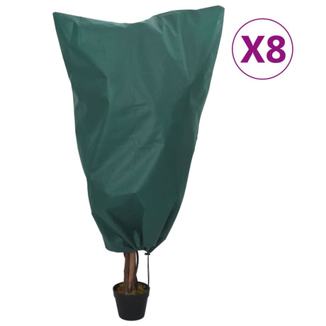 VidaXL Pflanzenabdeckungen mit Kordelzug 8 Stück 70 g m² 0,8x1 m