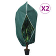 Vidaxxl Pflanzenabdeckungen mit Reißverschluss 2 Stk. 70 g m² 3,93 x 3 m