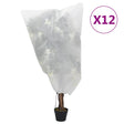 Vidaxxl Pflanzenabdeckungen mit Kordelzug 12 Stück 70 g m² 0,8x0,8 m