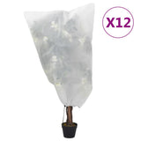 VidaXL Pflanzenabdeckungen mit Kordelzug 12 Stück 70 g m² 0,8x1 m