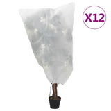 VidaXL Pflanzenabdeckungen mit Kordelzug 12 Stück 70 g m² 0,8x1,2 m
