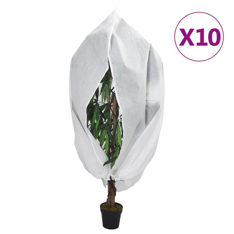 Vidaxxl Pflanzenabdeckungen mit Reißverschluss 10 Stück 70 g m² 1x1,55 m