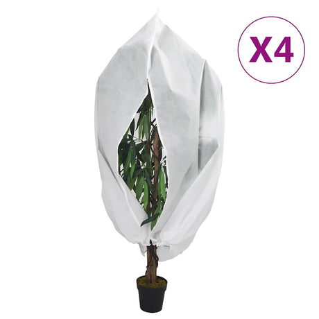 Vidaxxl Pflanzenabdeckungen mit Reißverschluss 4 Stück 70 g m² 3,14 x 2,5 m