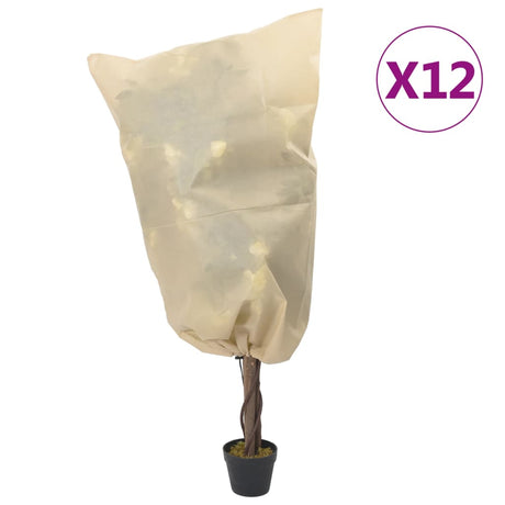 Vidaxxl Pflanzenabdeckungen mit Kordelzug 12 Stück 70 g m² 0,8x1,2 m