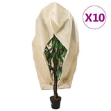VidaXL Pflanzenabdeckungen mit Reißverschluss 10 Stück 70 g m² 1x1,55 m