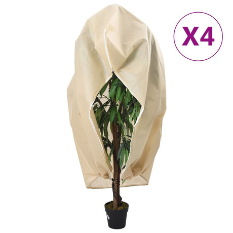 VidaXL Pflanzenabdeckungen mit Reißverschluss 4 Stück 70 g m² 2,36 x 2 m