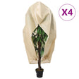 Vidaxxl Pflanzenabdeckungen mit Reißverschluss 4 Stück 70 g m² 3,14 x 2,5 m