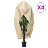 Vidaxxl Pflanzenabdeckungen mit Reißverschluss 4 Stück 70 g m² 3,14 x 2,5 m