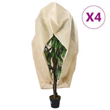 Vidaxxl Pflanzenabdeckungen mit Reißverschluss 4 Stück 70 g m² 3,93 x 3,5 m