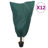 VidaXL Pflanzenabdeckungen mit Kordelzug 12 Stück 70 g m² 0,8x1 m