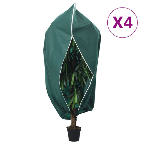 VidaXL Pflanzenabdeckungen mit Reißverschluss 4 Stück 70 g m² 3,14 x 2,5 m
