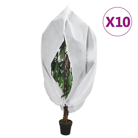 Vidaxxl Pflanzenabdeckungen mit Reißverschluss 10 Stück 70 g m² 3,93 x 3,5 m