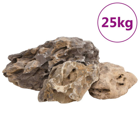 VidaXL Drachensteine 25 kg 10-40 cm Grau