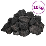 VidaXL Lavasteine 10 kg 3-5 cm Schwarz