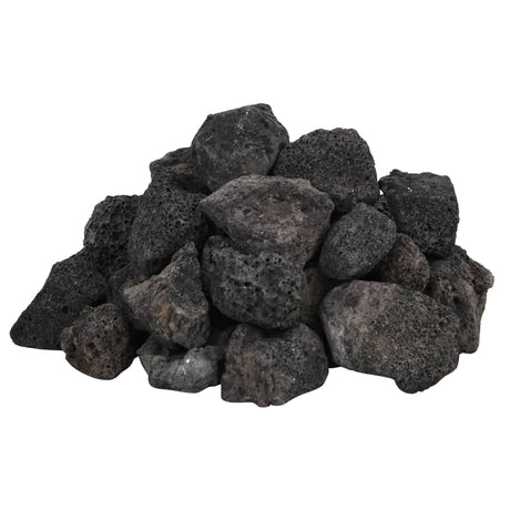 VidaXL Lavasteine 25 kg 3-5 cm Schwarz
