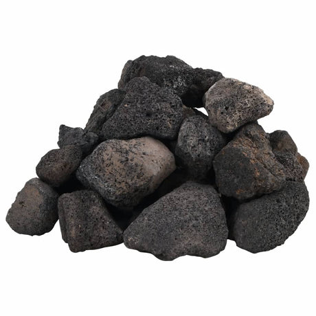 VidaXL Lavasteine 10 kg 5-8 cm schwarz