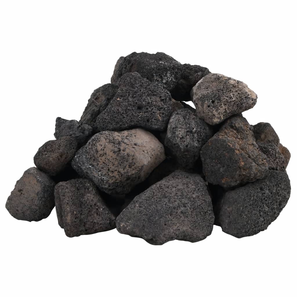 VidaXL Lavasteine 25 kg 5-8 cm schwarz