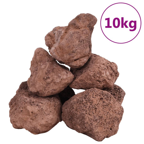 VidaXL Lavasteine 10 kg 10-30 cm rot