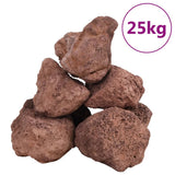 VidaXL Lavasteine 25 kg 10-30 cm rot