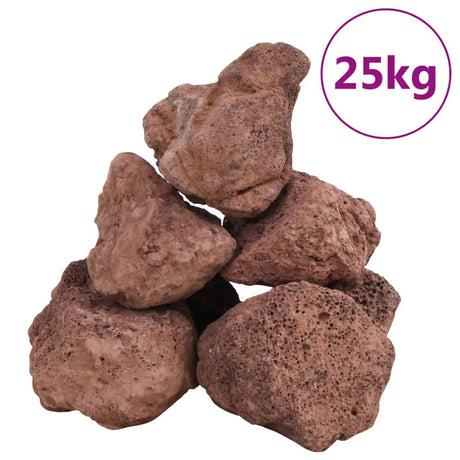 VidaXL Lavasteine 25 kg 10-30 cm rot