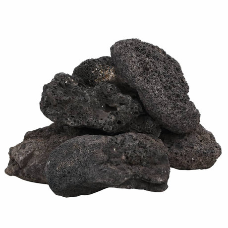 VidaXL Lavasteine 10 kg 10-30 cm schwarz