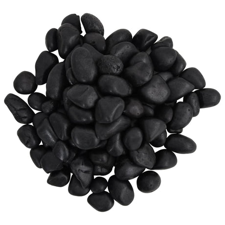 Vidaxl Kieselsteine poliert 2-5 cm 10 kg schwarz