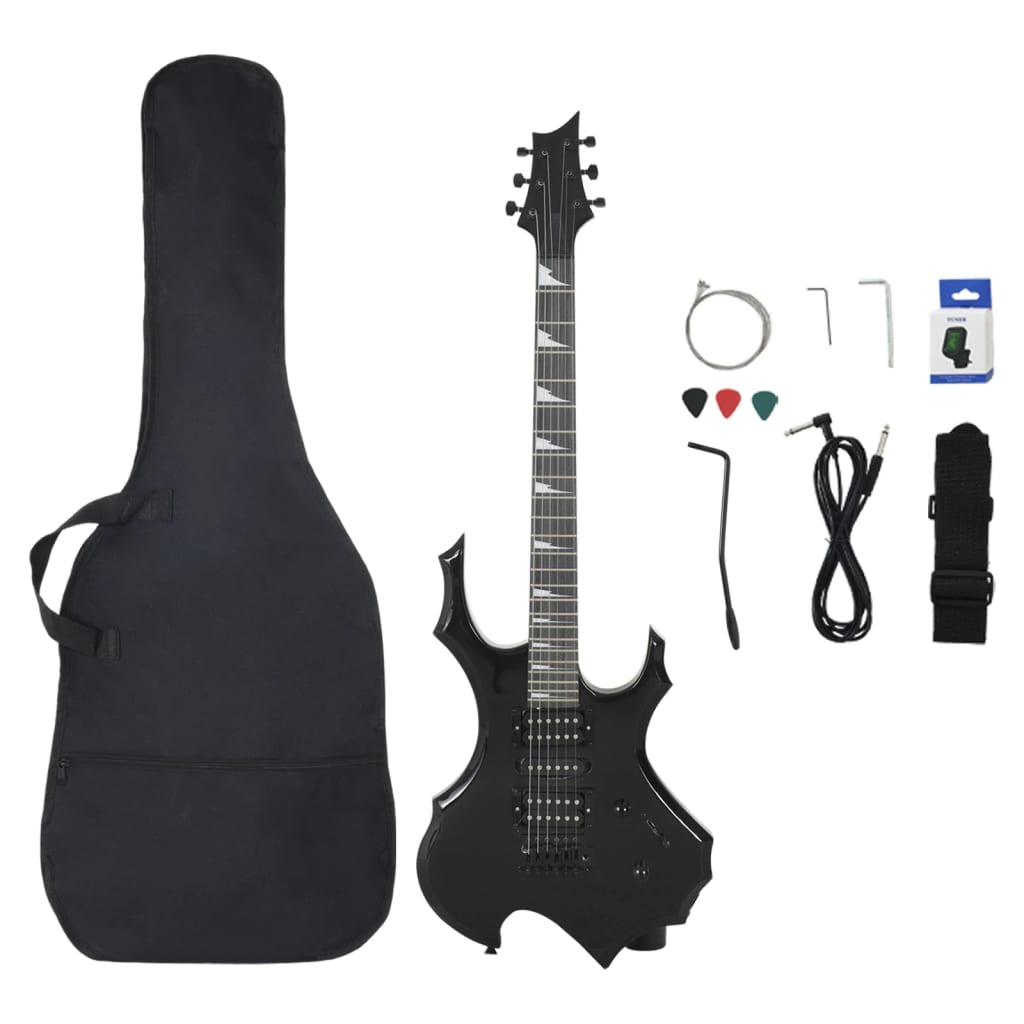VidaXL Gitarre für Einsteiger elektrisch mit Tasche 4 4 ​​39 schwarz