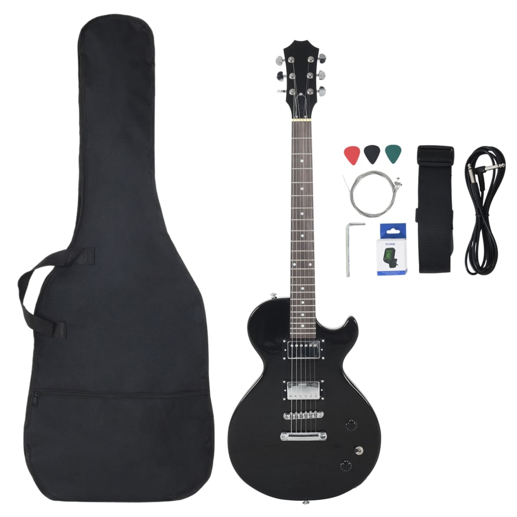 Vidaxl Gitarre für Einsteiger elektrisch mit Tasche 4 4 ​​39 schwarz