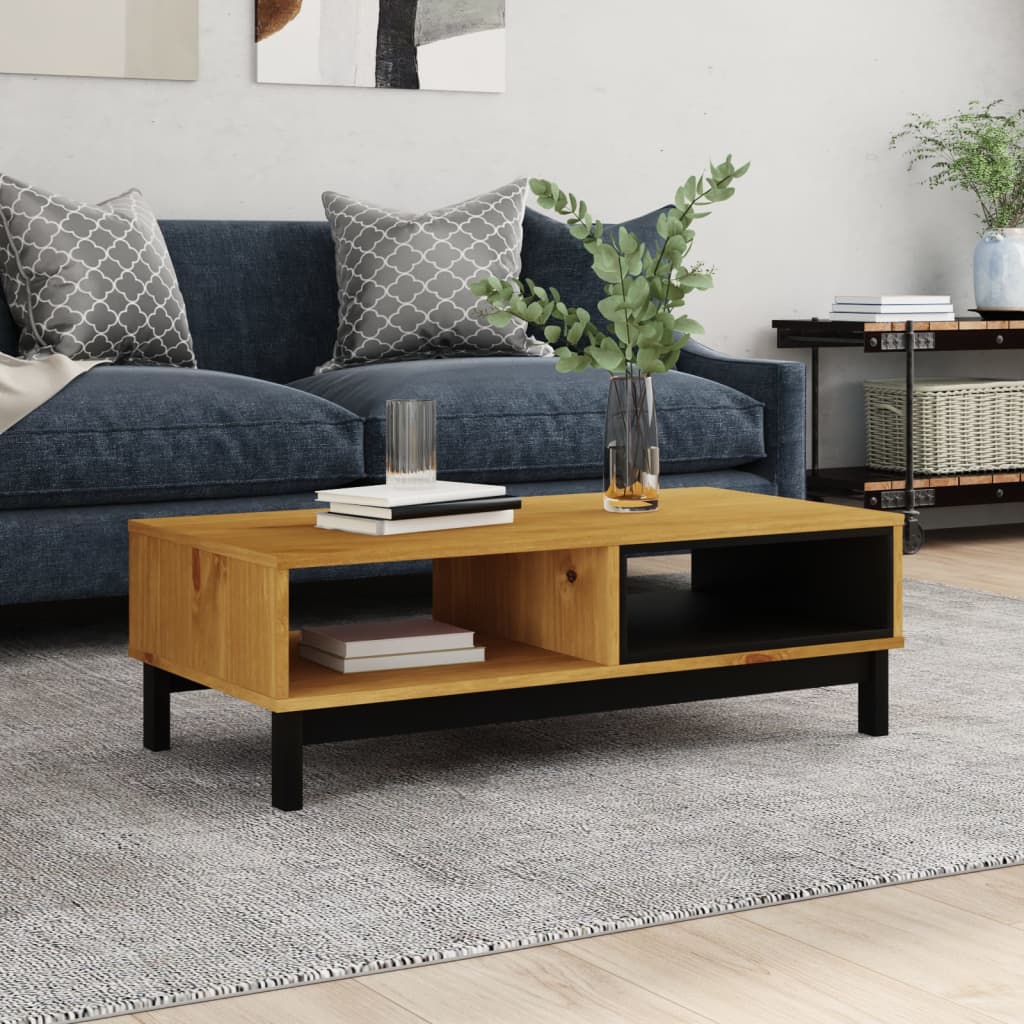 Vidaxl salontafel flam 100x50x32,5 cm massief grenenhout