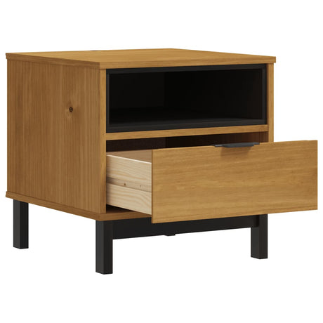 Vidaxl bijzettafel flam 50x50x50 cm massief grenenhout