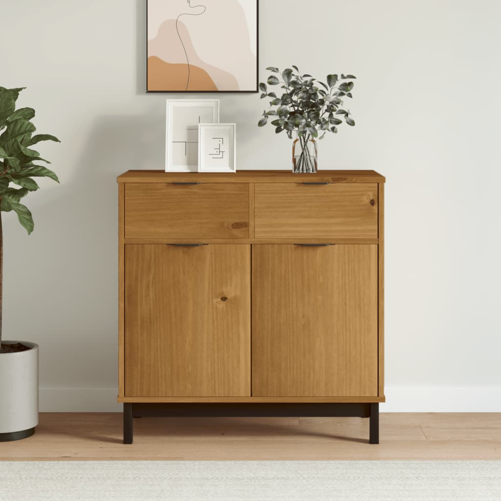 Vidaxl dressoir flam 80x40x80 cm massief grenenhout