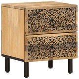 Vidaxl nachtkastjes 2 st 40x33x46 cm massief mangohout