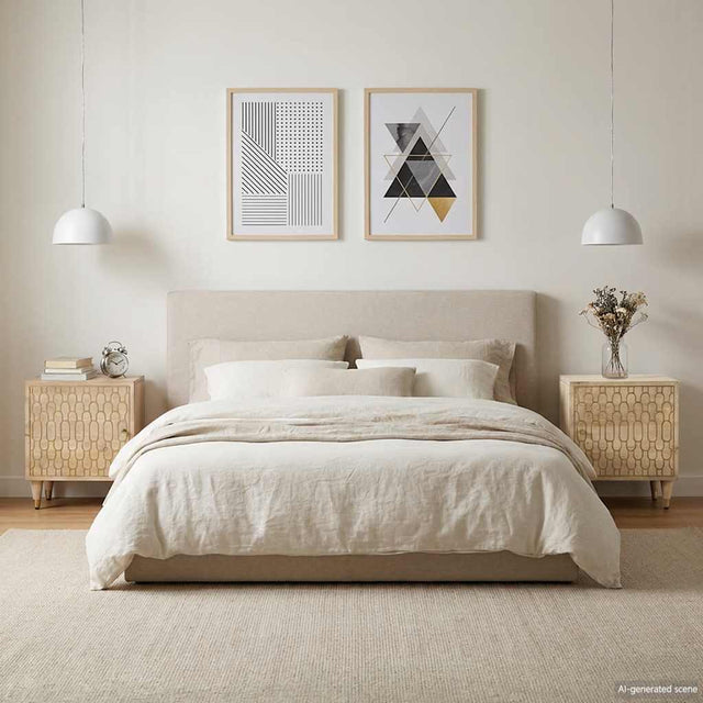 Vidaxl nachtkastjes 2 st 40x33x46 cm massief mangohout