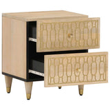 Vidaxl nachtkastjes 2 st 40x33x46 cm massief mangohout