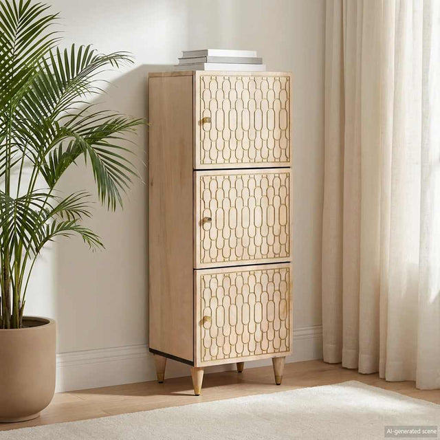 Vidaxl hoge kast 40x33x110 cm massief mangohout