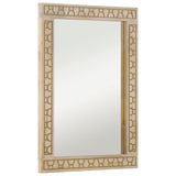 Vidaxx Badezimmerspiegel 50x70x2,5 cm aus massivem Mangoholz und Glas