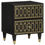 Vidaxl nachtkastjes 2 st 40x33x46 cm massief mangohout