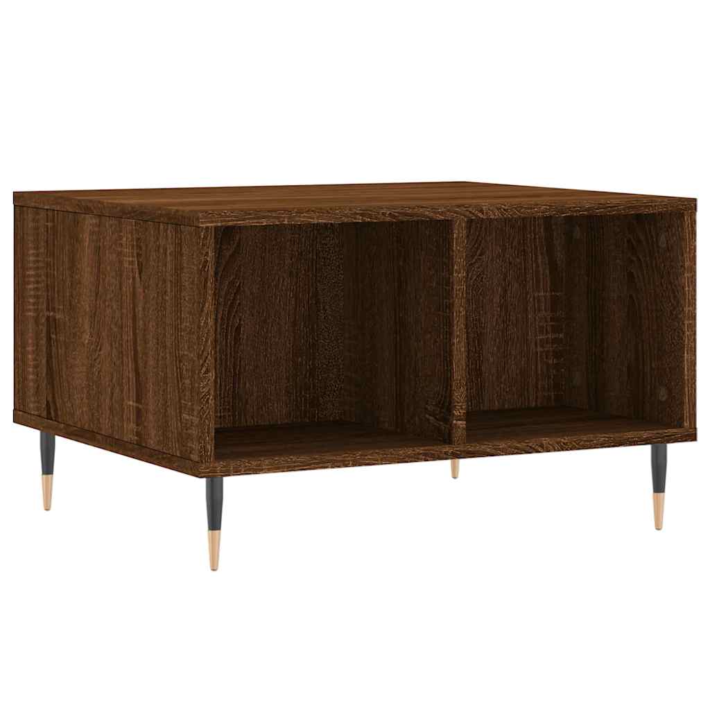 Vidaxl salontafel 60x50x36,5 cm bewerkt hout bruin eikenkleur