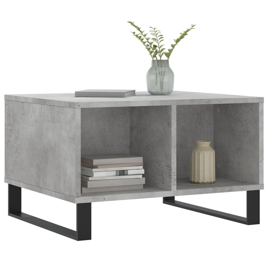 Vidaxl salontafel 60x50x36,5 cm bewerkt hout betongrijs