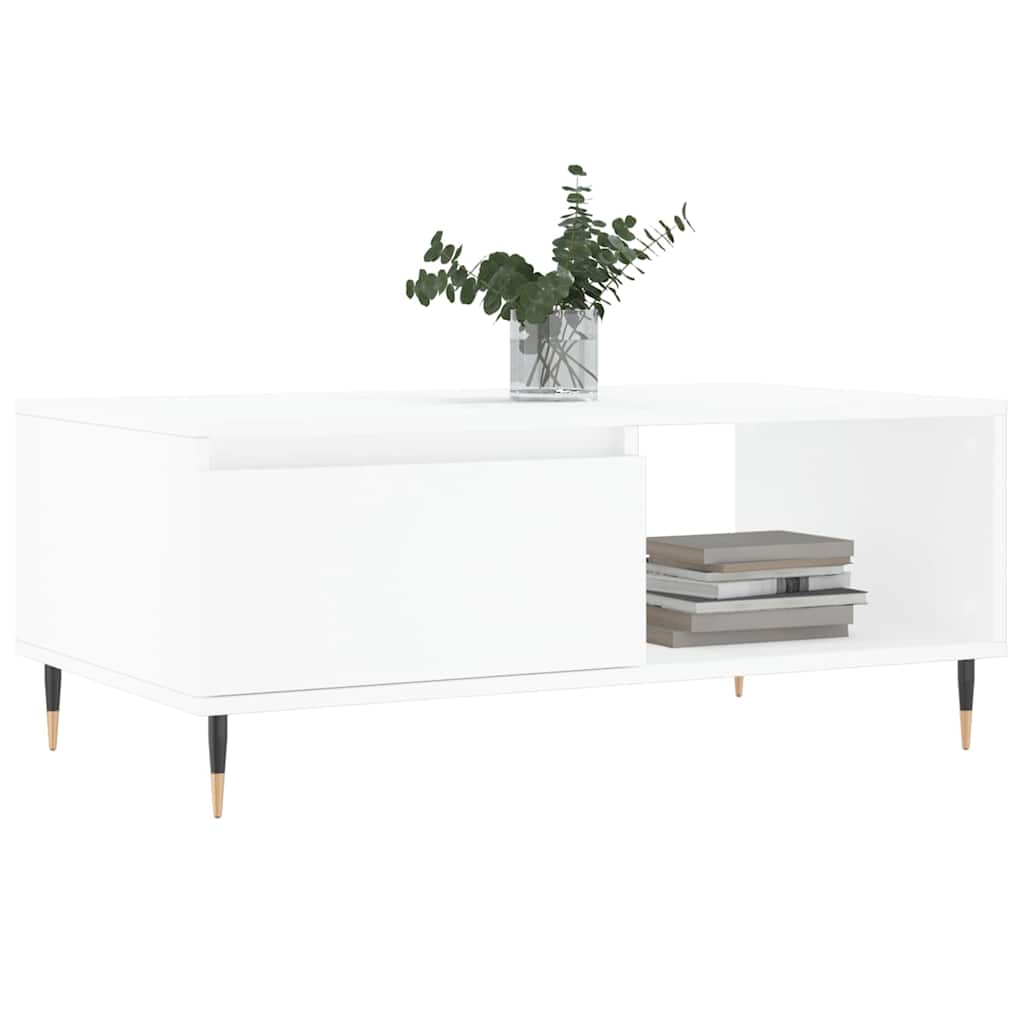 Vidaxl salontafel 90x50x36,5 cm bewerkt hout wit